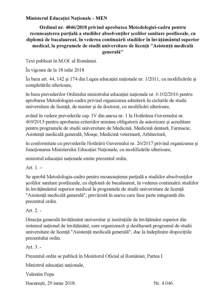 Metodologia-cadru pentru recunoașterea parțială a studiilor absolvenților școlilor sanitare postliceale_Page_1