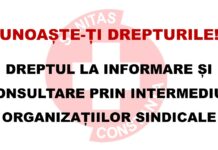 DREPTUL LA INFORMARE ȘI CONSULTARE PRIN INTERMEDIUL ORGANIZAȚIILOR SINDICALE